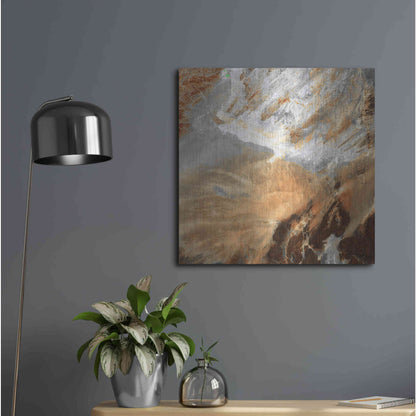 Luxe Metal Art 'Earth as Art: Algerian Sahara,' Metal Wall Art,24x24