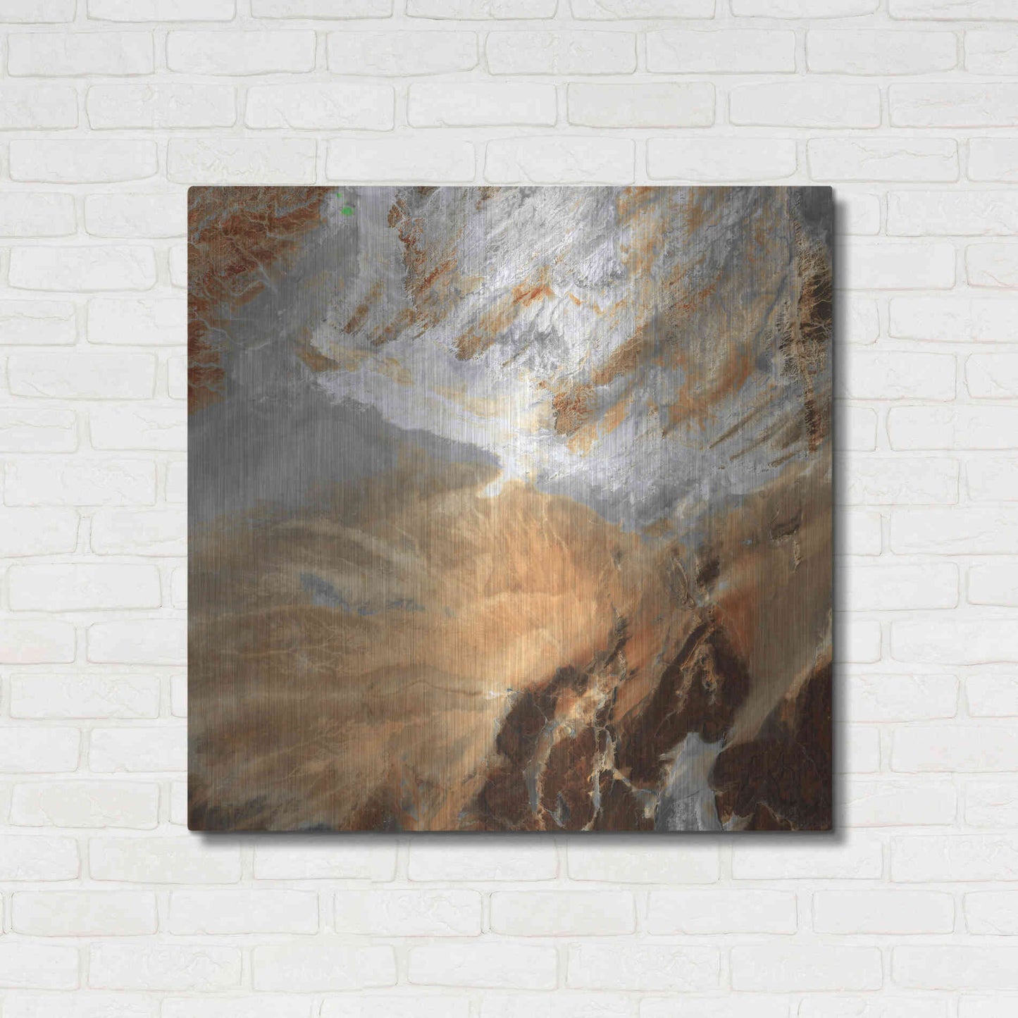 Luxe Metal Art 'Earth as Art: Algerian Sahara,' Metal Wall Art,36x36
