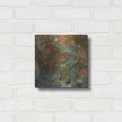 Luxe Metal Art 'Earth as Art: Anyuyskiy Volcano,' Metal Wall Art,12x12