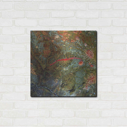 Luxe Metal Art 'Earth as Art: Anyuyskiy Volcano,' Metal Wall Art,24x24