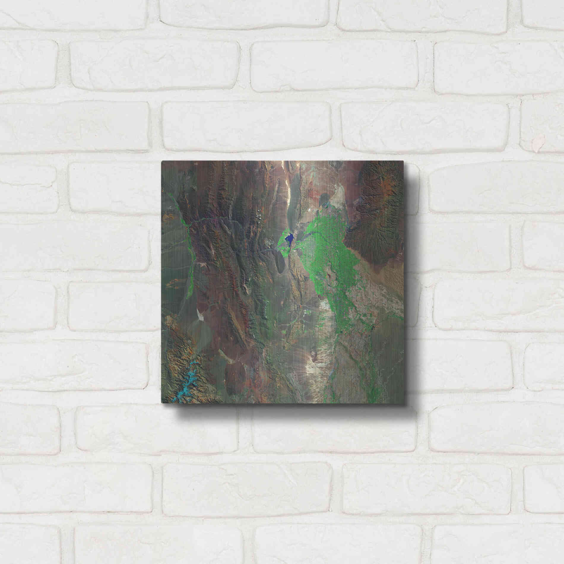 Luxe Metal Art 'Earth as Art: Barreal Blanco,' Metal Wall Art,12x12