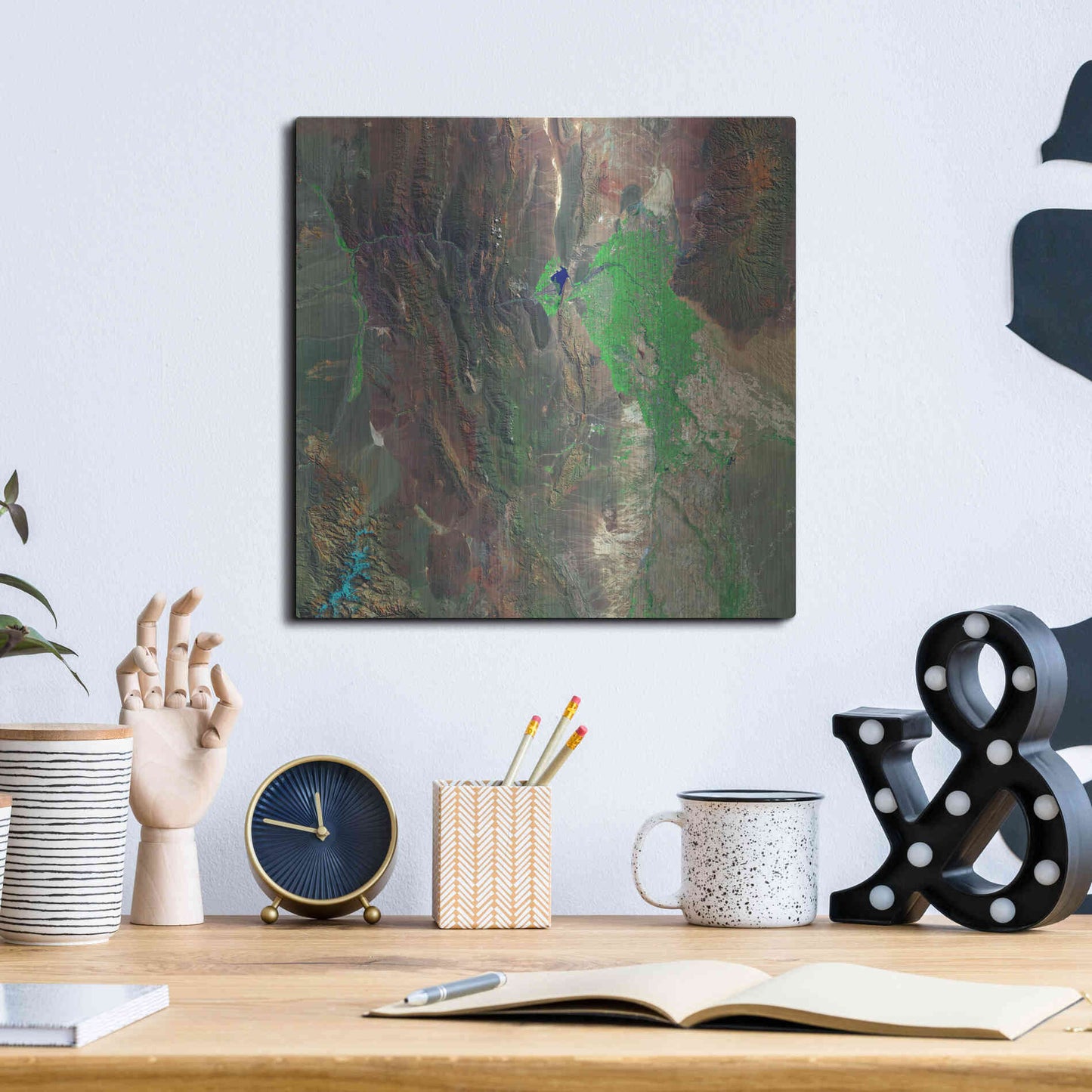 Luxe Metal Art 'Earth as Art: Barreal Blanco,' Metal Wall Art,12x12