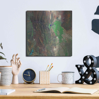 Luxe Metal Art 'Earth as Art: Barreal Blanco,' Metal Wall Art,12x12