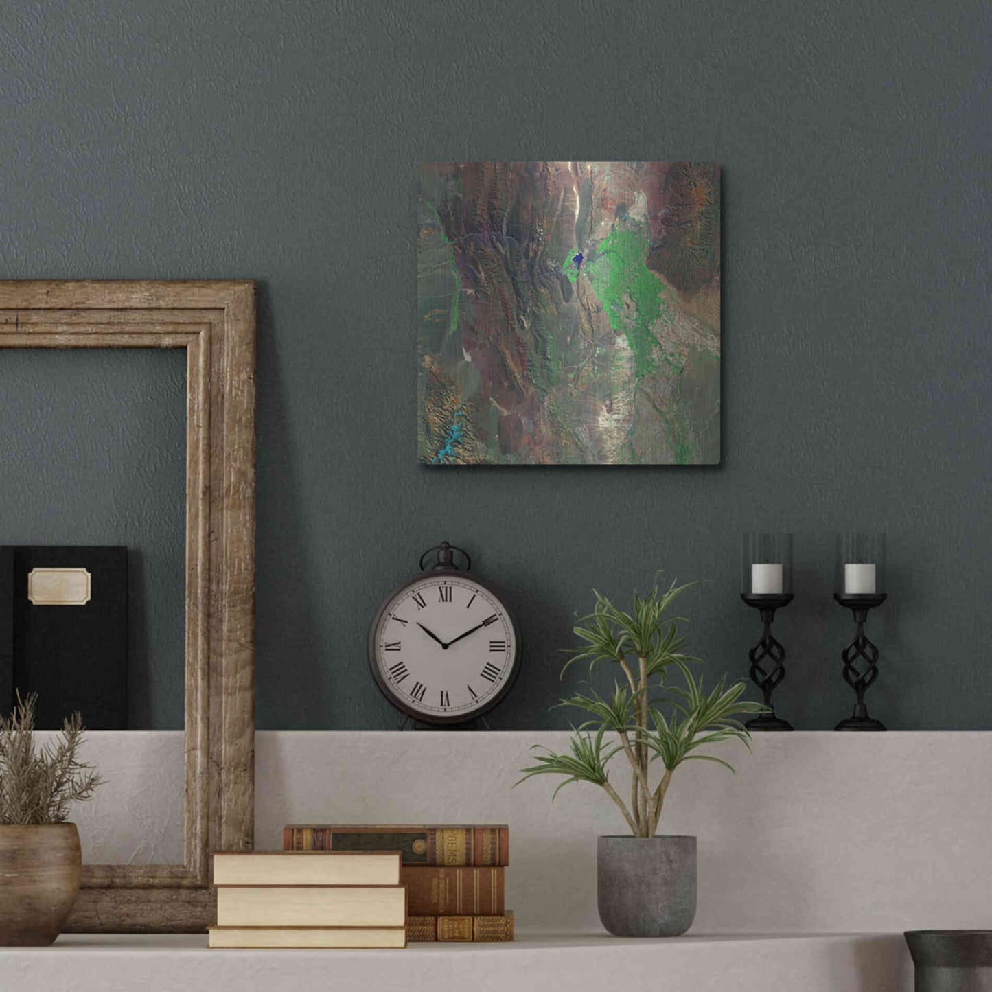 Luxe Metal Art 'Earth as Art: Barreal Blanco,' Metal Wall Art,12x12