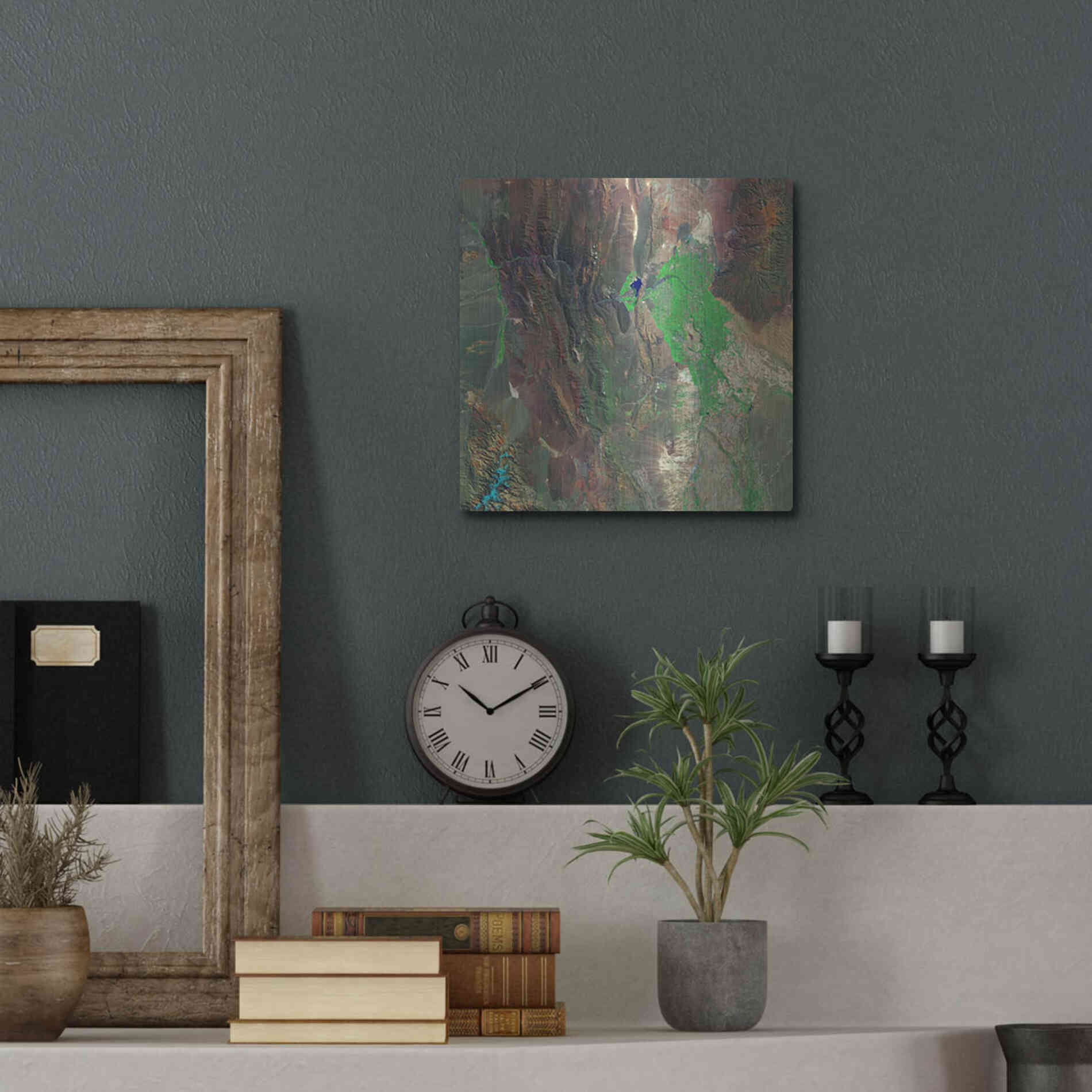 Luxe Metal Art 'Earth as Art: Barreal Blanco,' Metal Wall Art,12x12