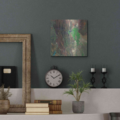 Luxe Metal Art 'Earth as Art: Barreal Blanco,' Metal Wall Art,12x12