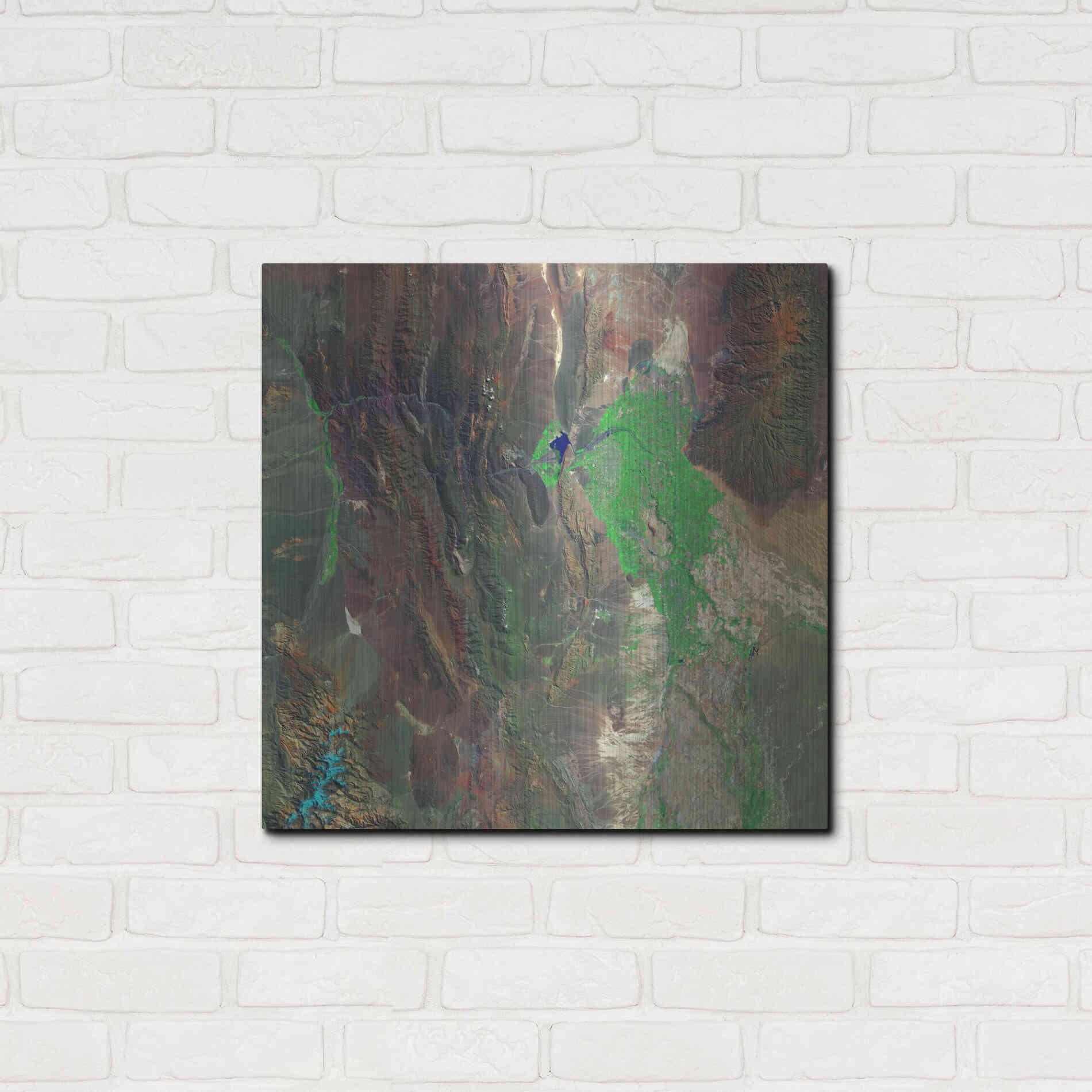 Luxe Metal Art 'Earth as Art: Barreal Blanco,' Metal Wall Art,24x24
