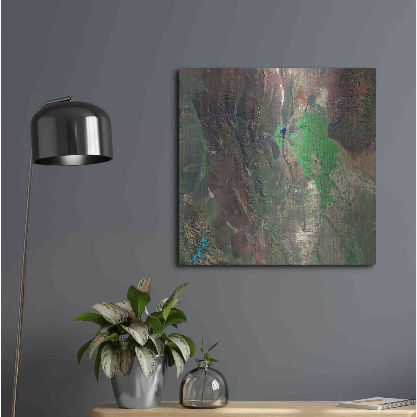 Luxe Metal Art 'Earth as Art: Barreal Blanco,' Metal Wall Art,24x24