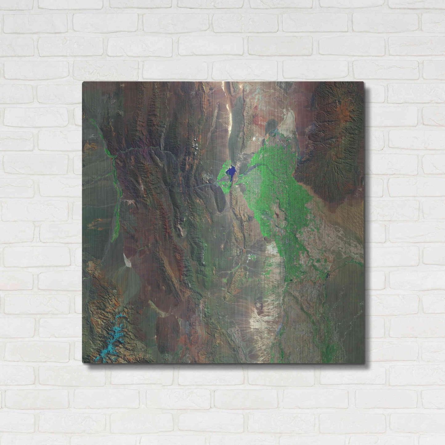 Luxe Metal Art 'Earth as Art: Barreal Blanco,' Metal Wall Art,36x36