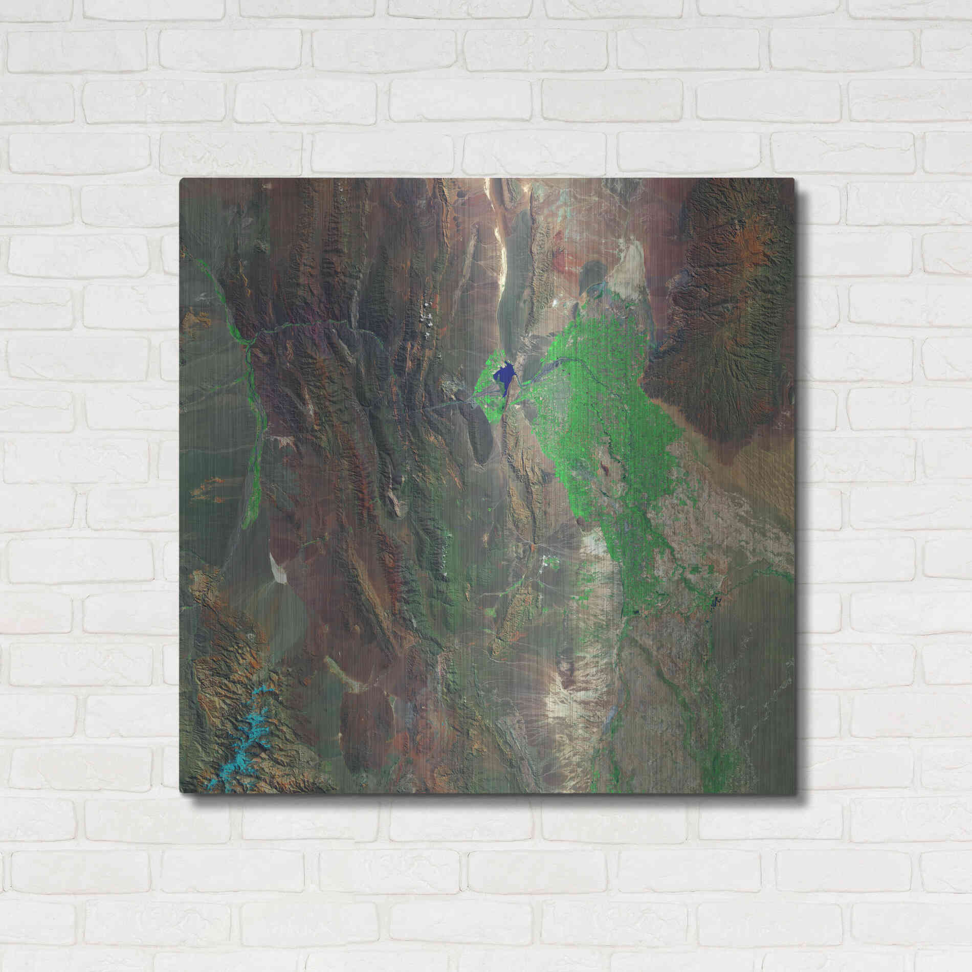 Luxe Metal Art 'Earth as Art: Barreal Blanco,' Metal Wall Art,36x36
