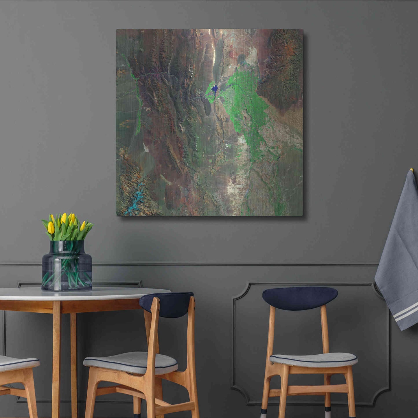 Luxe Metal Art 'Earth as Art: Barreal Blanco,' Metal Wall Art,36x36