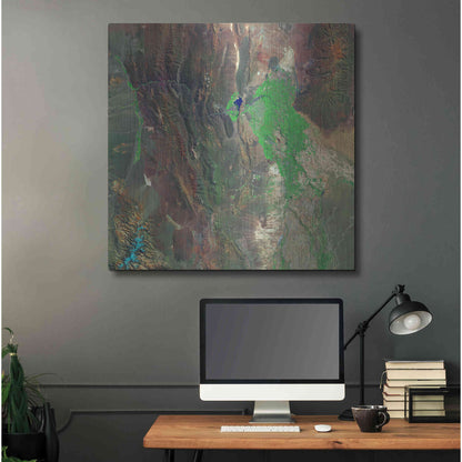 Luxe Metal Art 'Earth as Art: Barreal Blanco,' Metal Wall Art,36x36