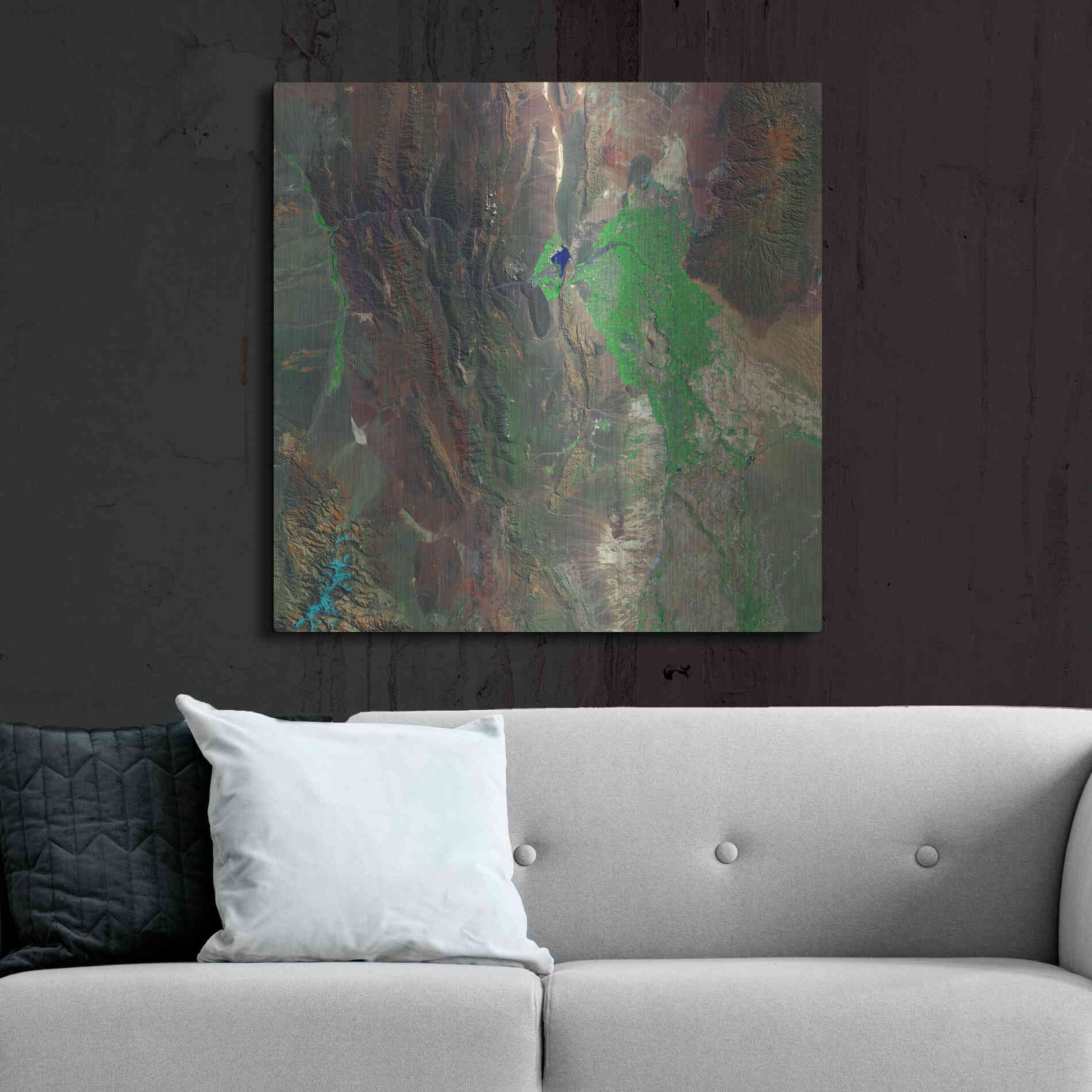 Luxe Metal Art 'Earth as Art: Barreal Blanco,' Metal Wall Art,36x36