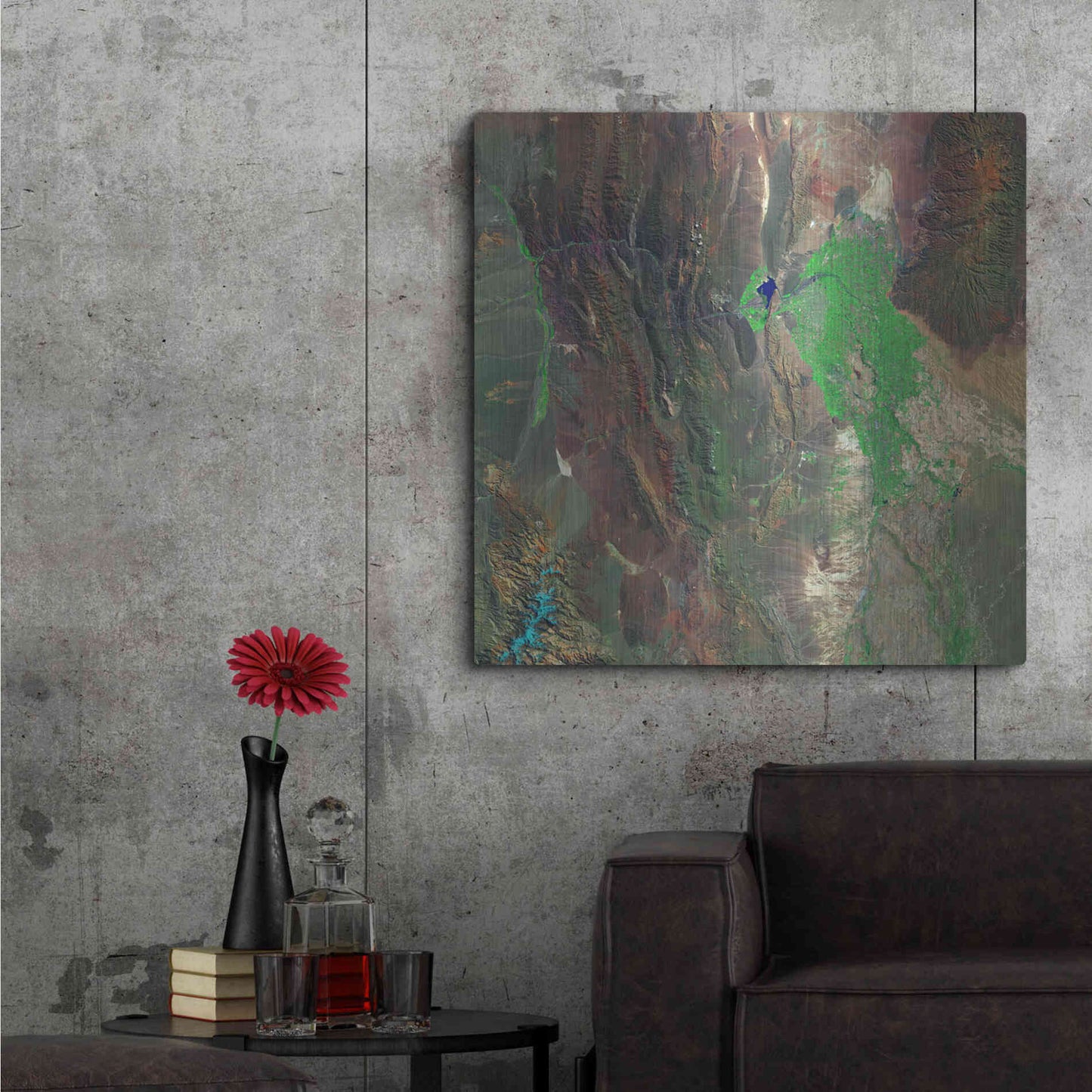 Luxe Metal Art 'Earth as Art: Barreal Blanco,' Metal Wall Art,36x36