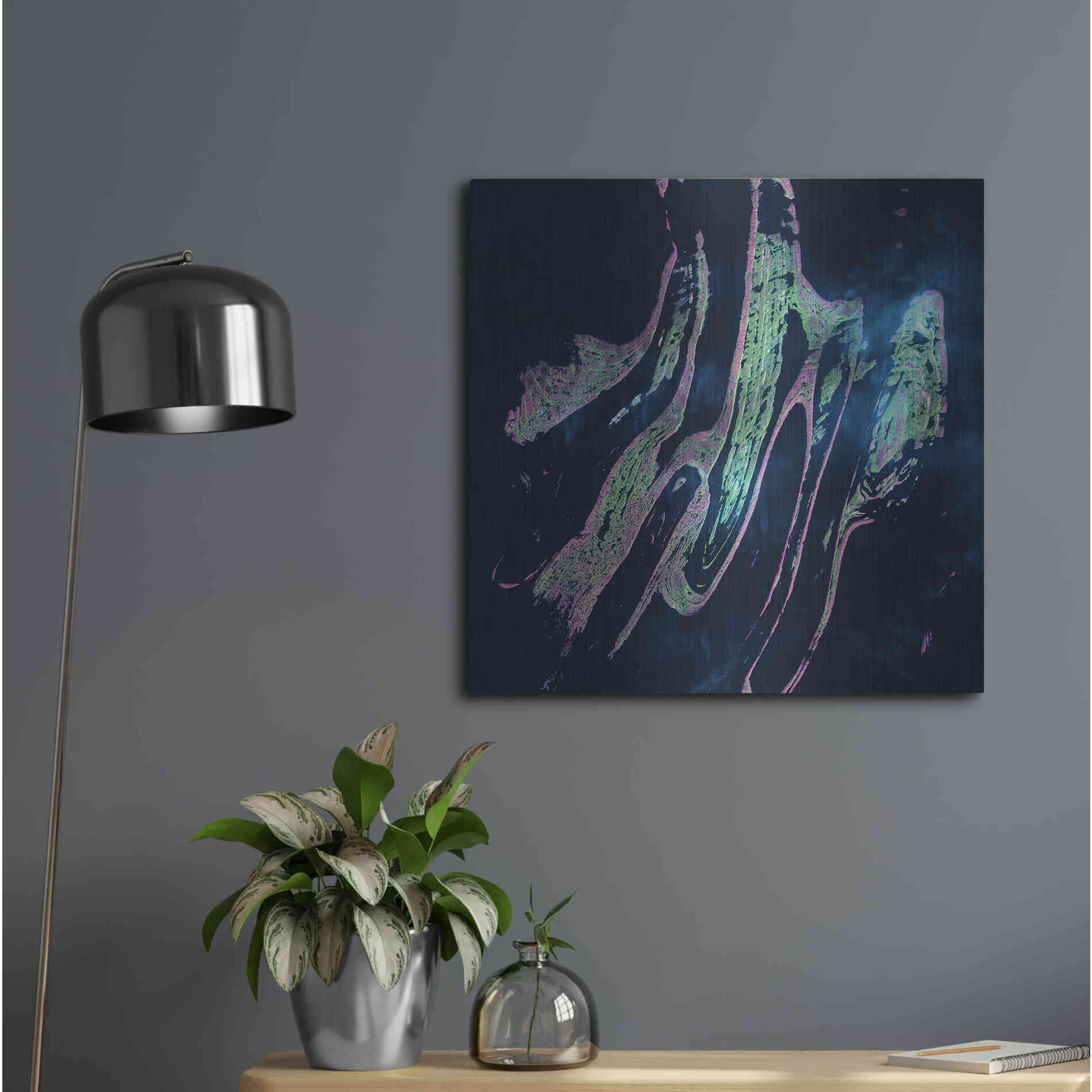 Luxe Metal Art 'Earth as Art: Belcher Islands,' Metal Wall Art,24x24