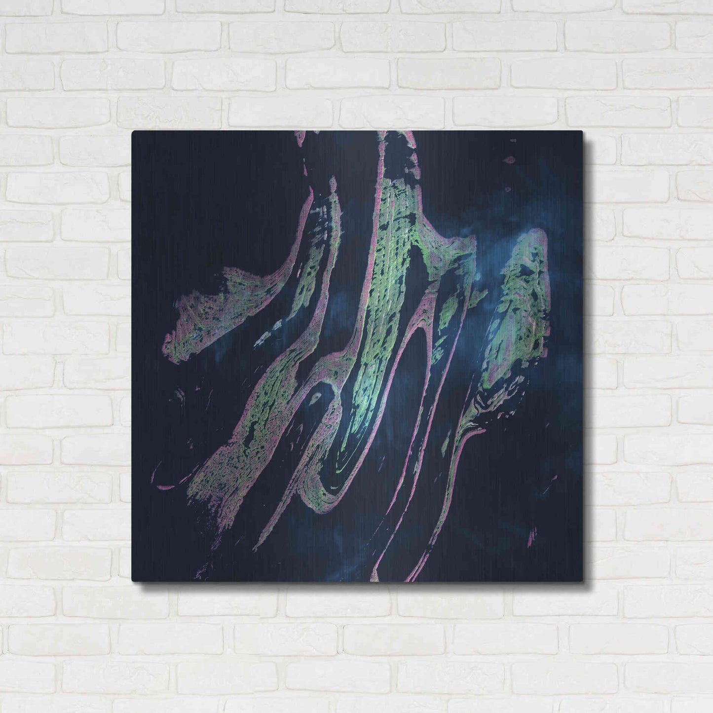 Luxe Metal Art 'Earth as Art: Belcher Islands,' Metal Wall Art,36x36