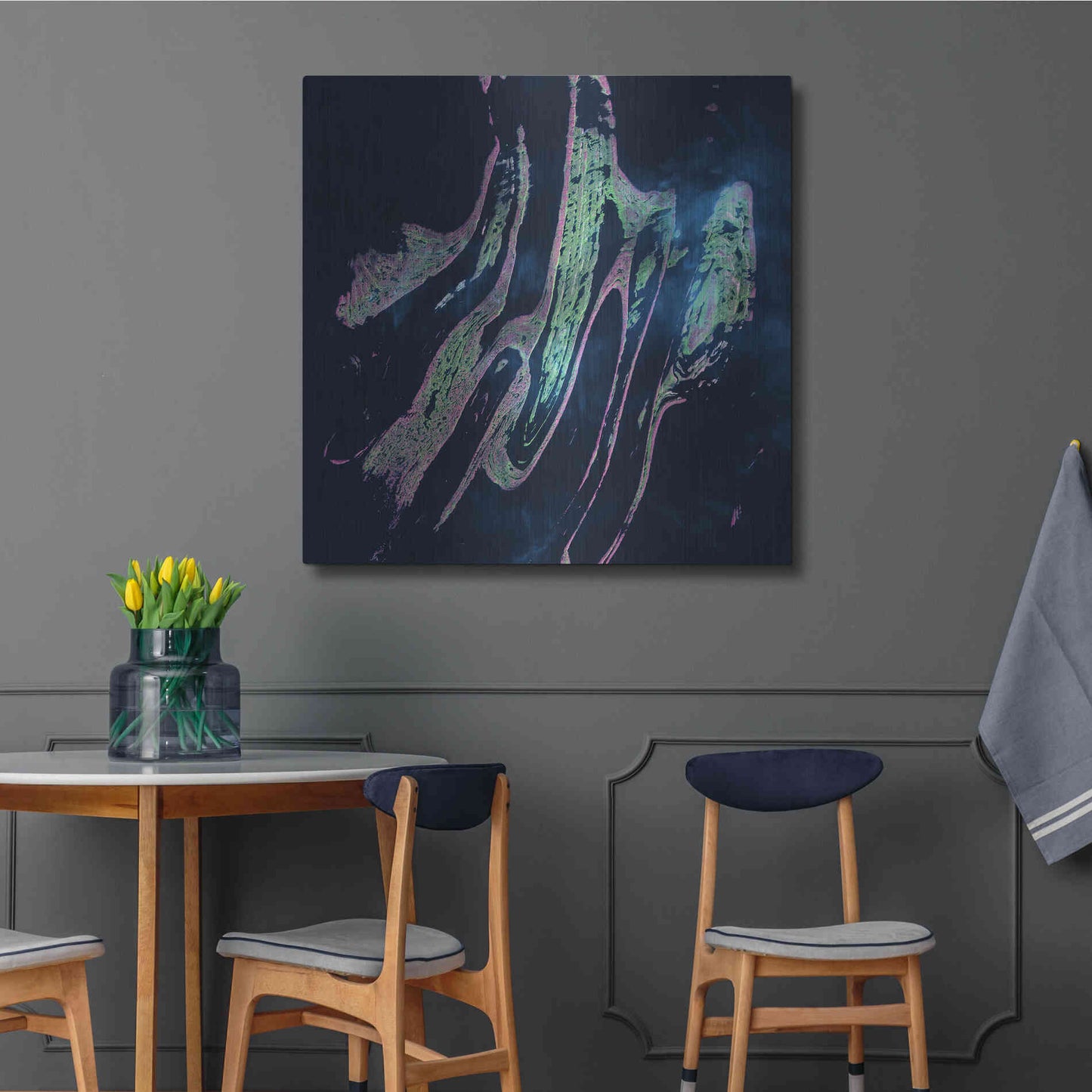 Luxe Metal Art 'Earth as Art: Belcher Islands,' Metal Wall Art,36x36