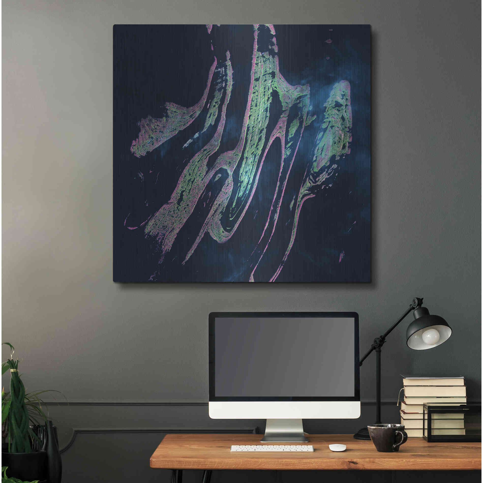 Luxe Metal Art 'Earth as Art: Belcher Islands,' Metal Wall Art,36x36