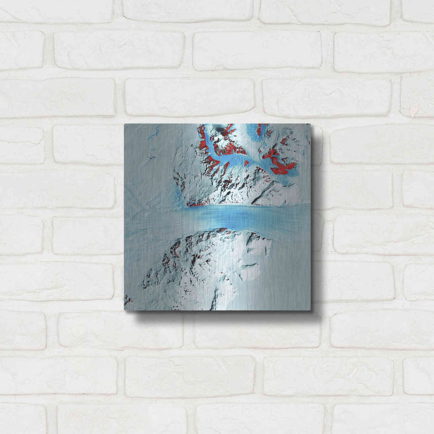 Luxe Metal Art 'Earth as Art: Byrd Glacier,' Metal Wall Art,12x12