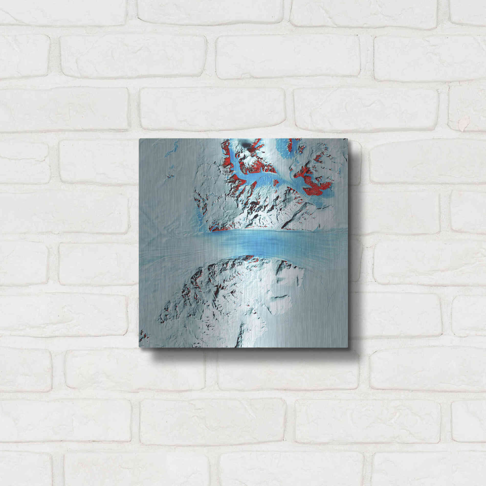 Luxe Metal Art 'Earth as Art: Byrd Glacier,' Metal Wall Art,12x12