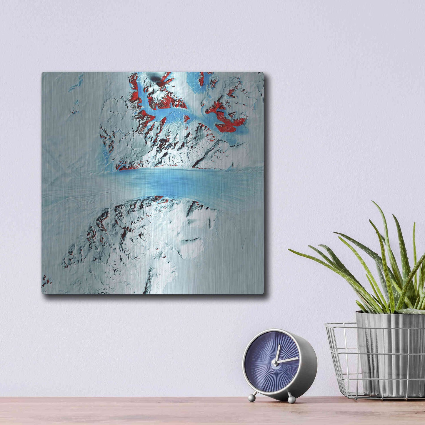 Luxe Metal Art 'Earth as Art: Byrd Glacier,' Metal Wall Art,12x12
