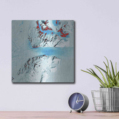 Luxe Metal Art 'Earth as Art: Byrd Glacier,' Metal Wall Art,12x12
