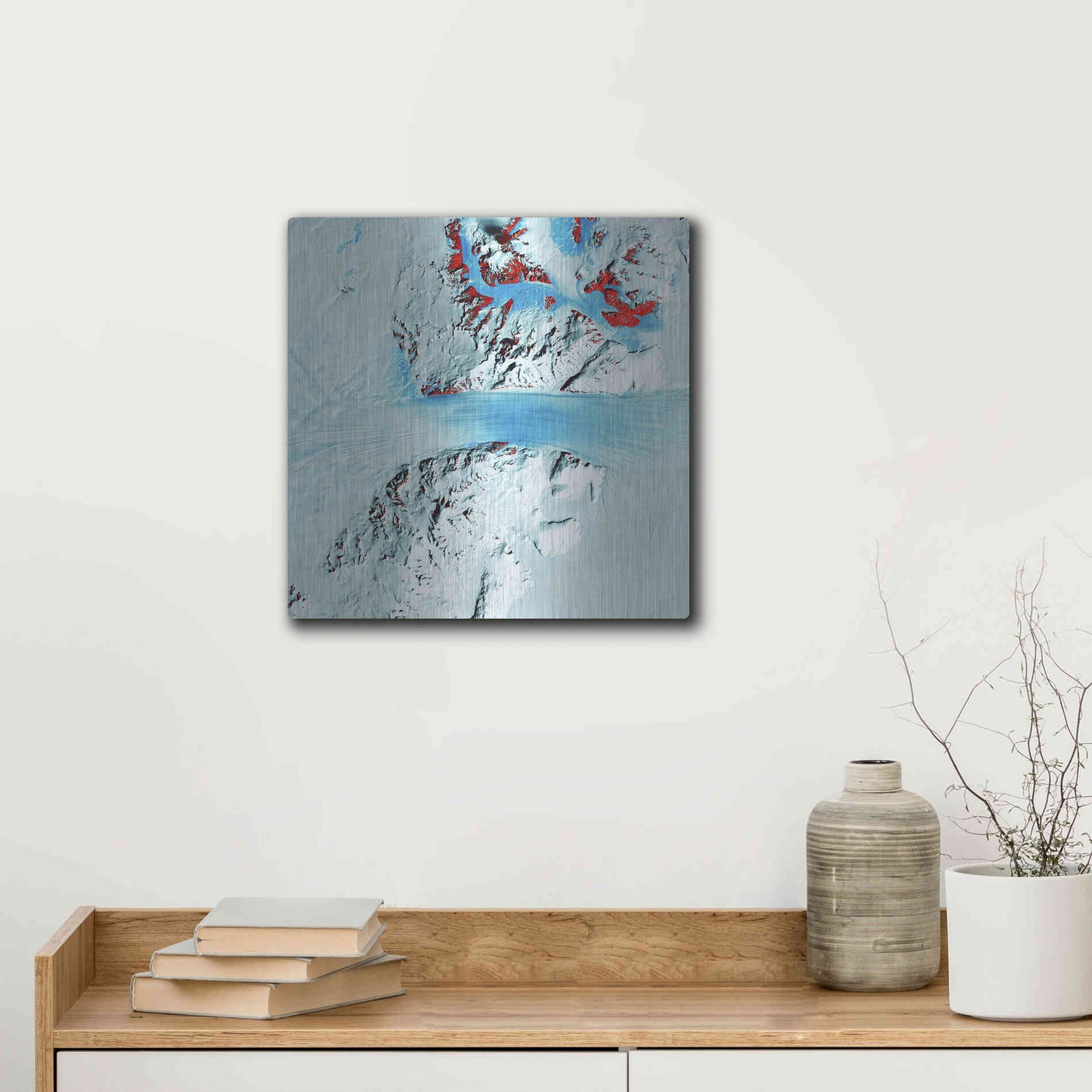 Luxe Metal Art 'Earth as Art: Byrd Glacier,' Metal Wall Art,12x12