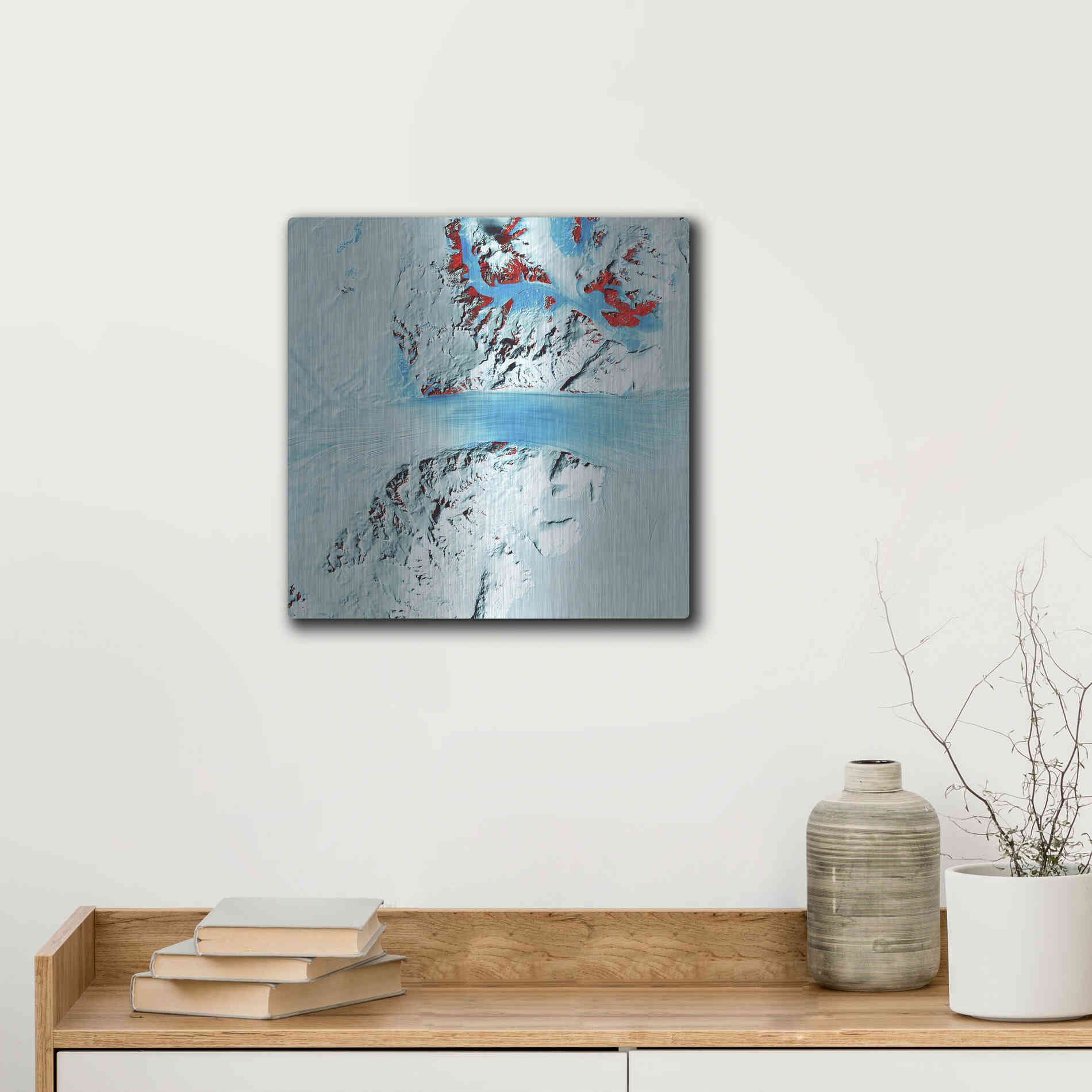 Luxe Metal Art 'Earth as Art: Byrd Glacier,' Metal Wall Art,12x12