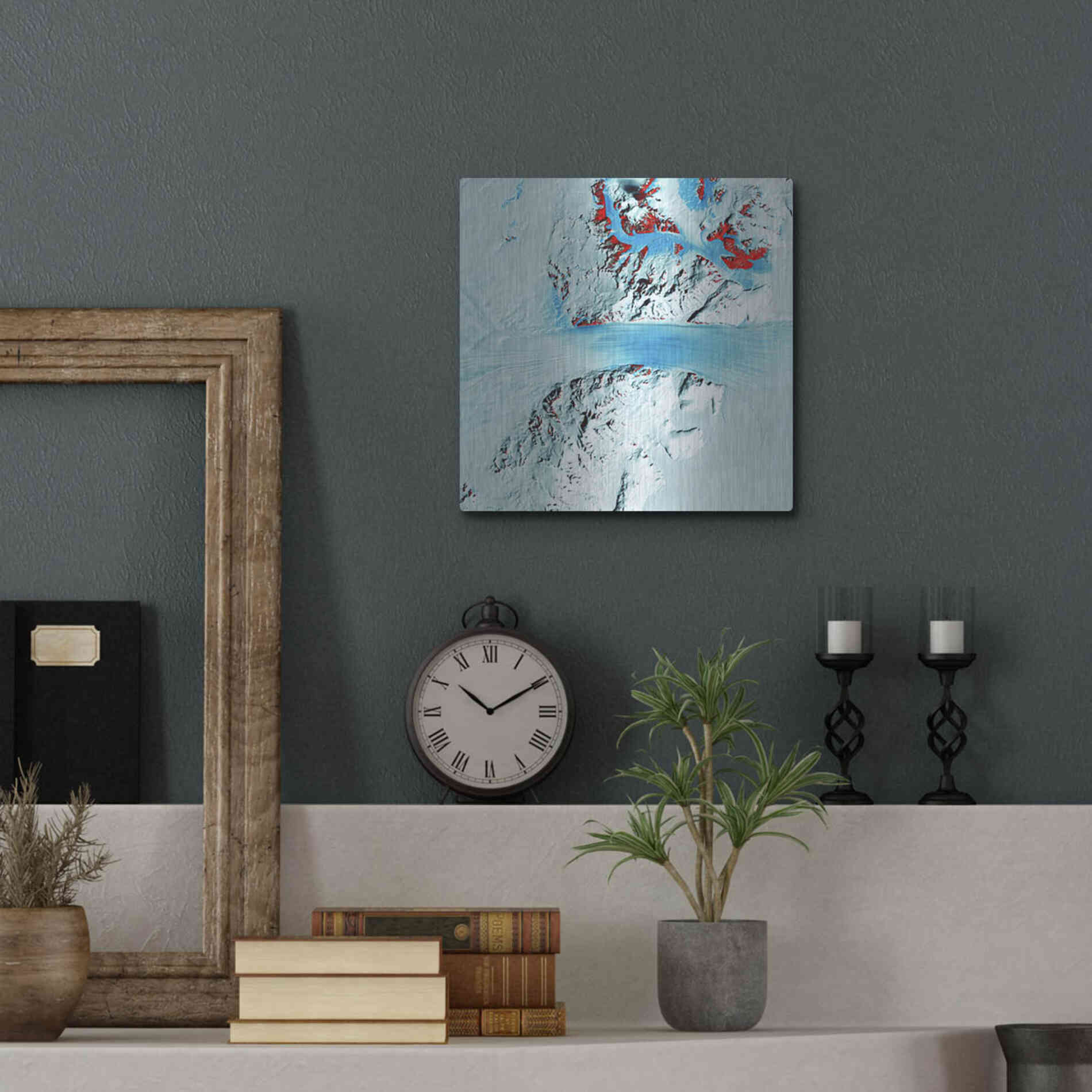 Luxe Metal Art 'Earth as Art: Byrd Glacier,' Metal Wall Art,12x12