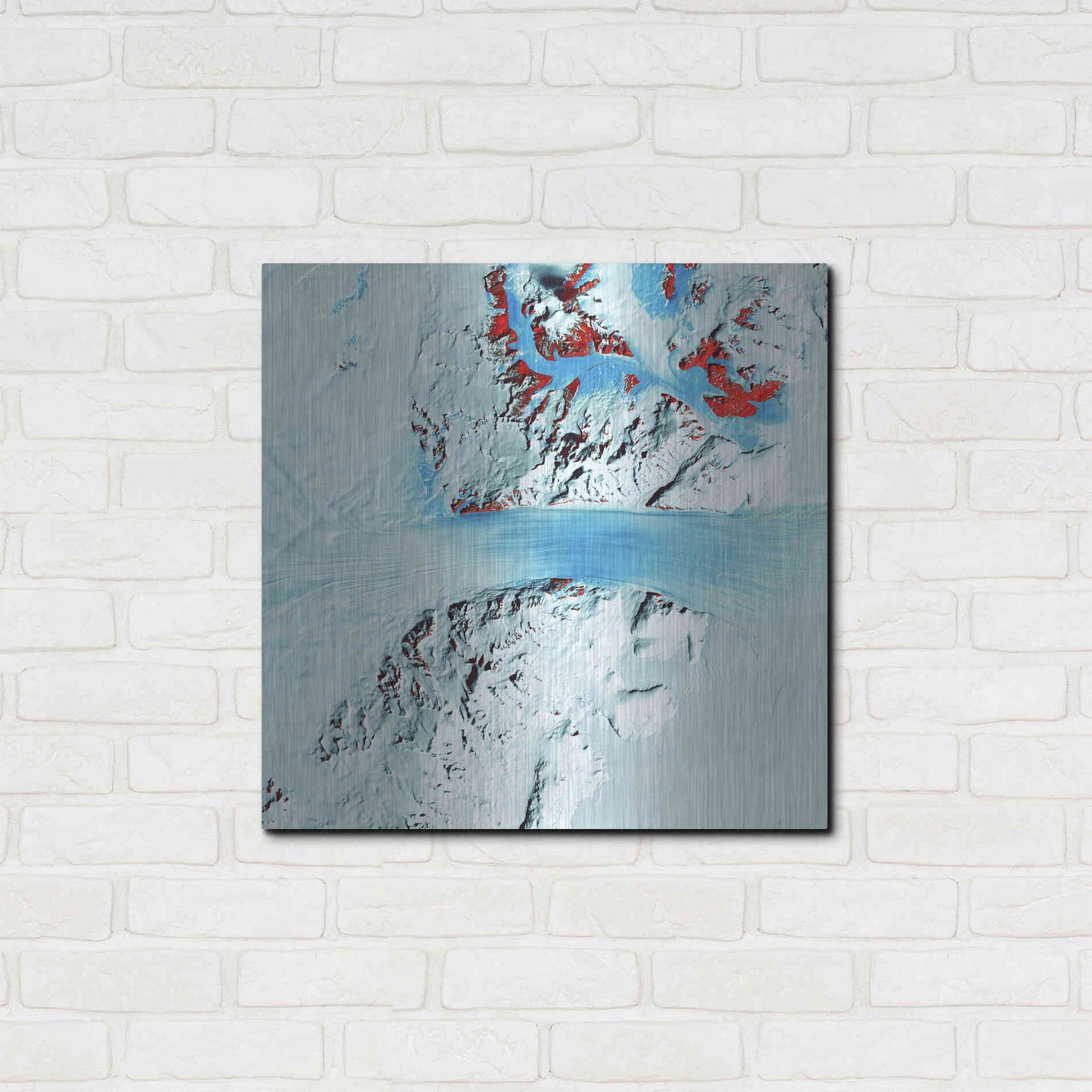 Luxe Metal Art 'Earth as Art: Byrd Glacier,' Metal Wall Art,24x24