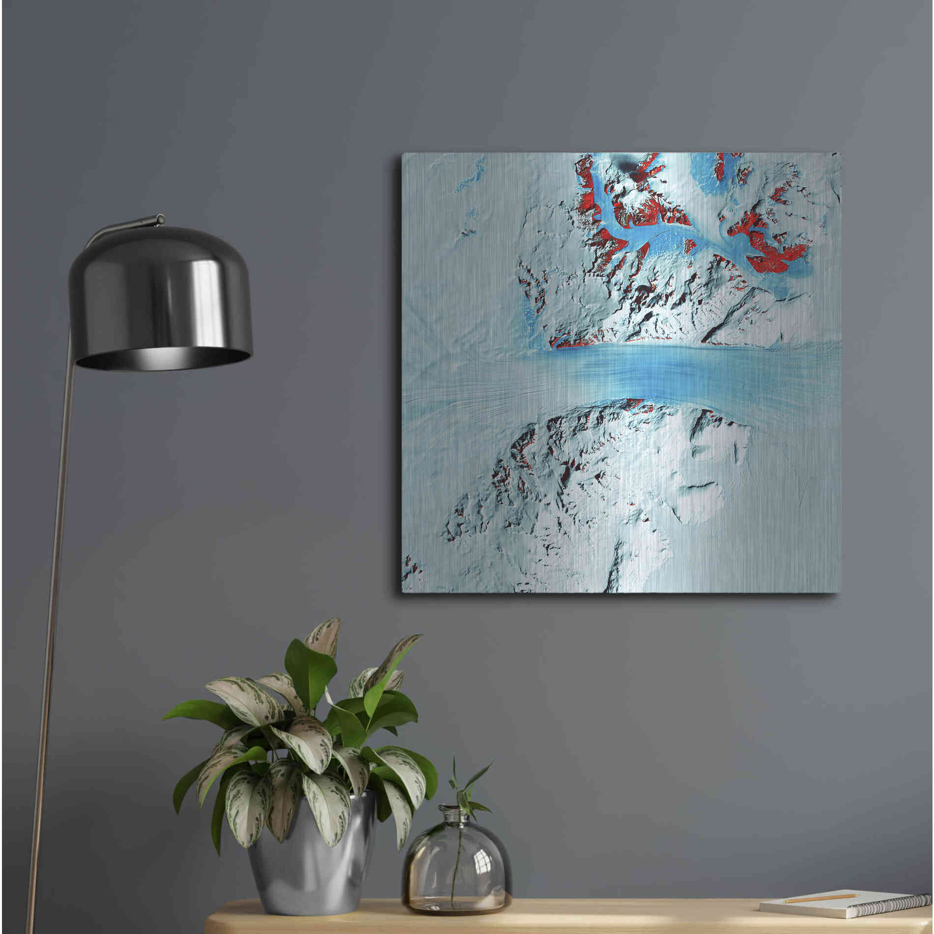 Luxe Metal Art 'Earth as Art: Byrd Glacier,' Metal Wall Art,24x24
