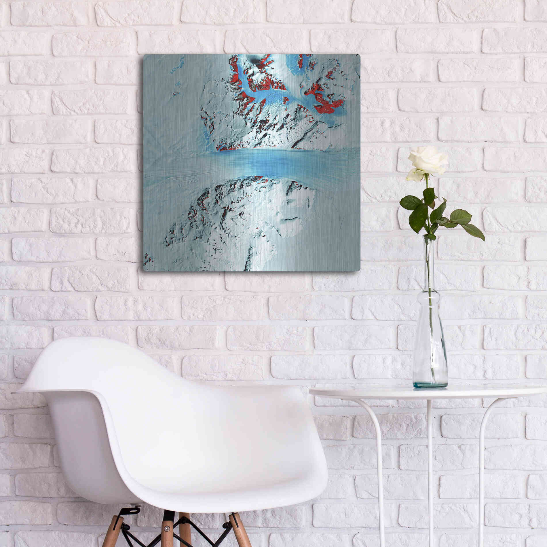 Luxe Metal Art 'Earth as Art: Byrd Glacier,' Metal Wall Art,24x24