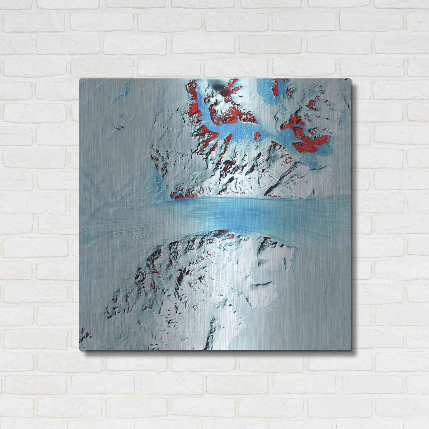 Luxe Metal Art 'Earth as Art: Byrd Glacier,' Metal Wall Art,36x36