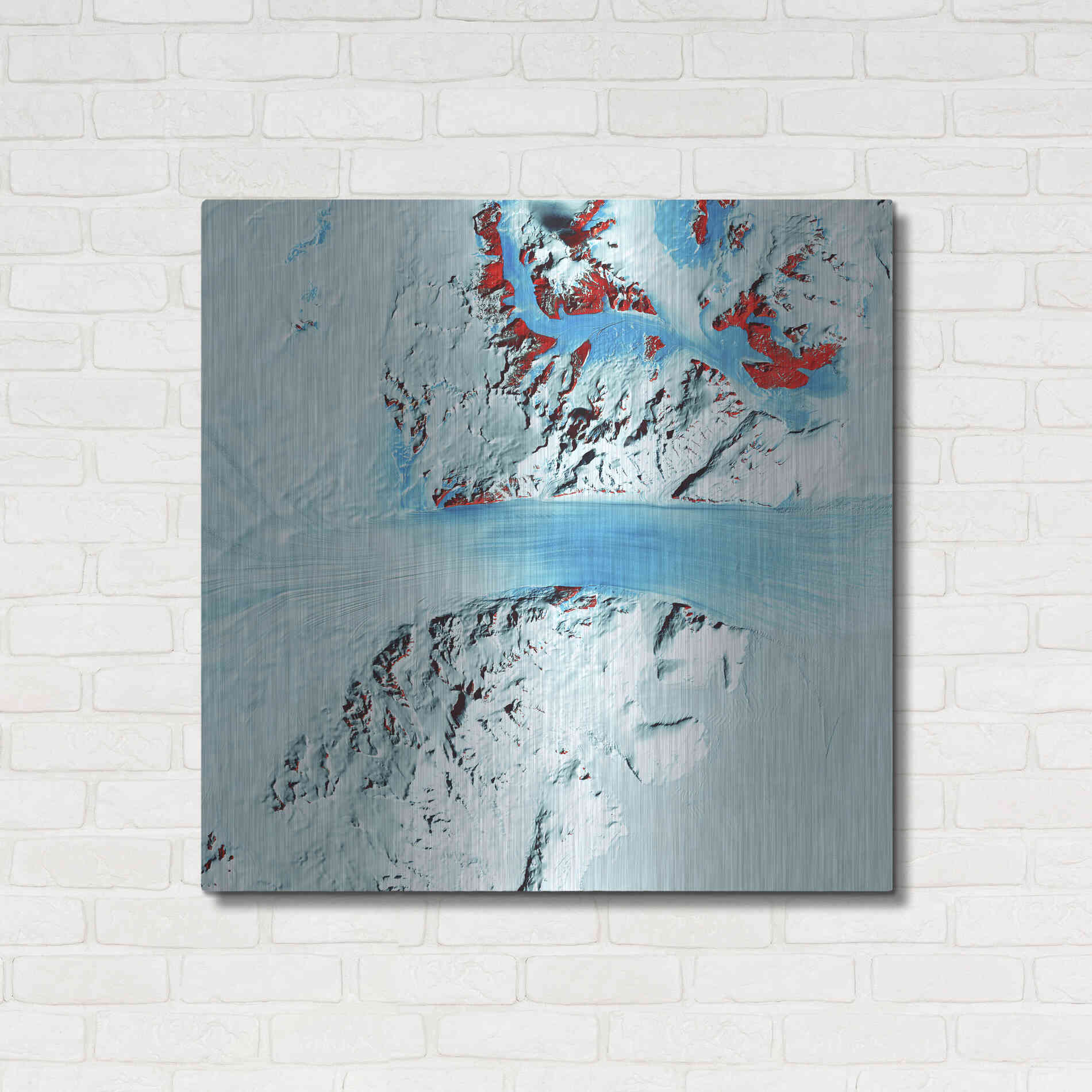 Luxe Metal Art 'Earth as Art: Byrd Glacier,' Metal Wall Art,36x36