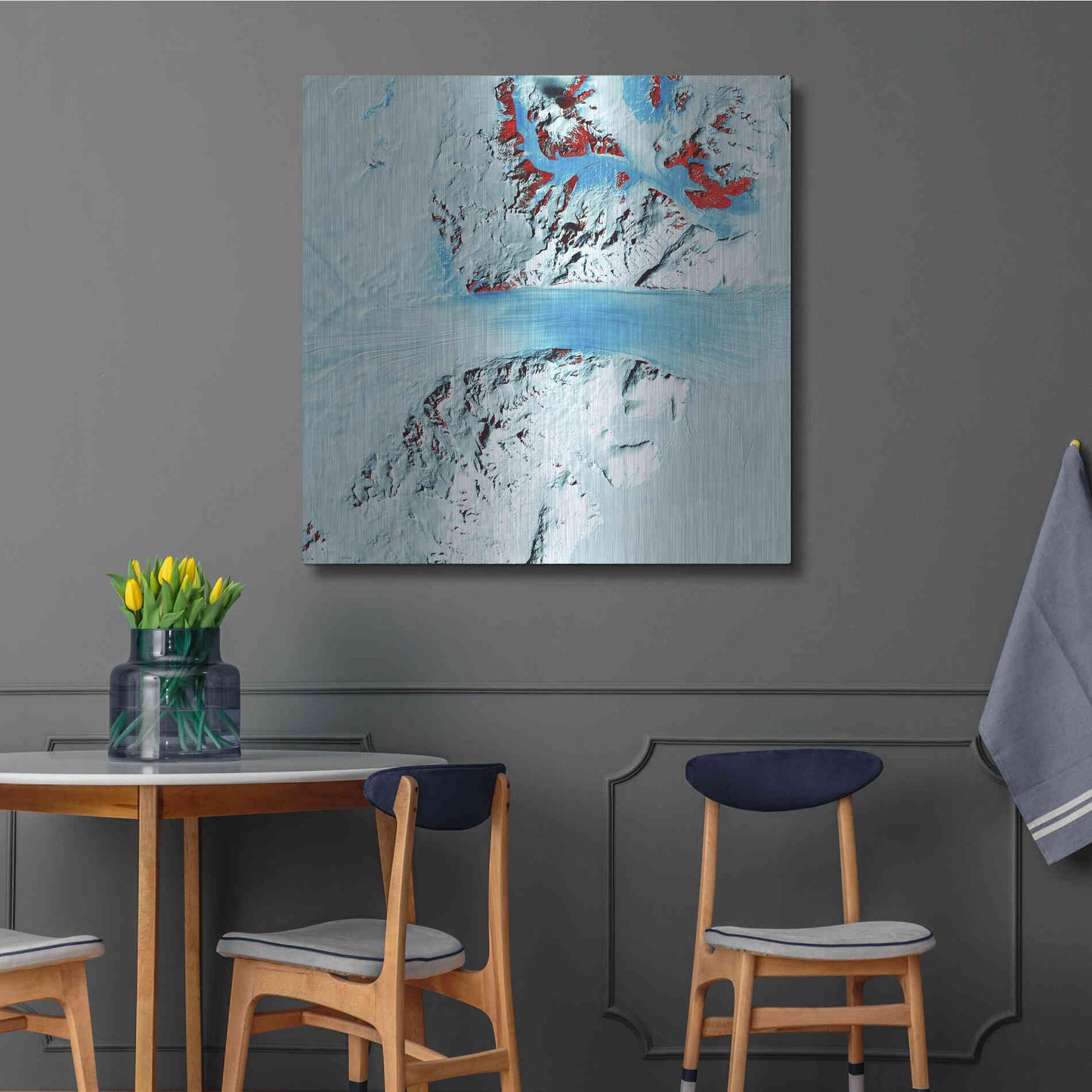 Luxe Metal Art 'Earth as Art: Byrd Glacier,' Metal Wall Art,36x36