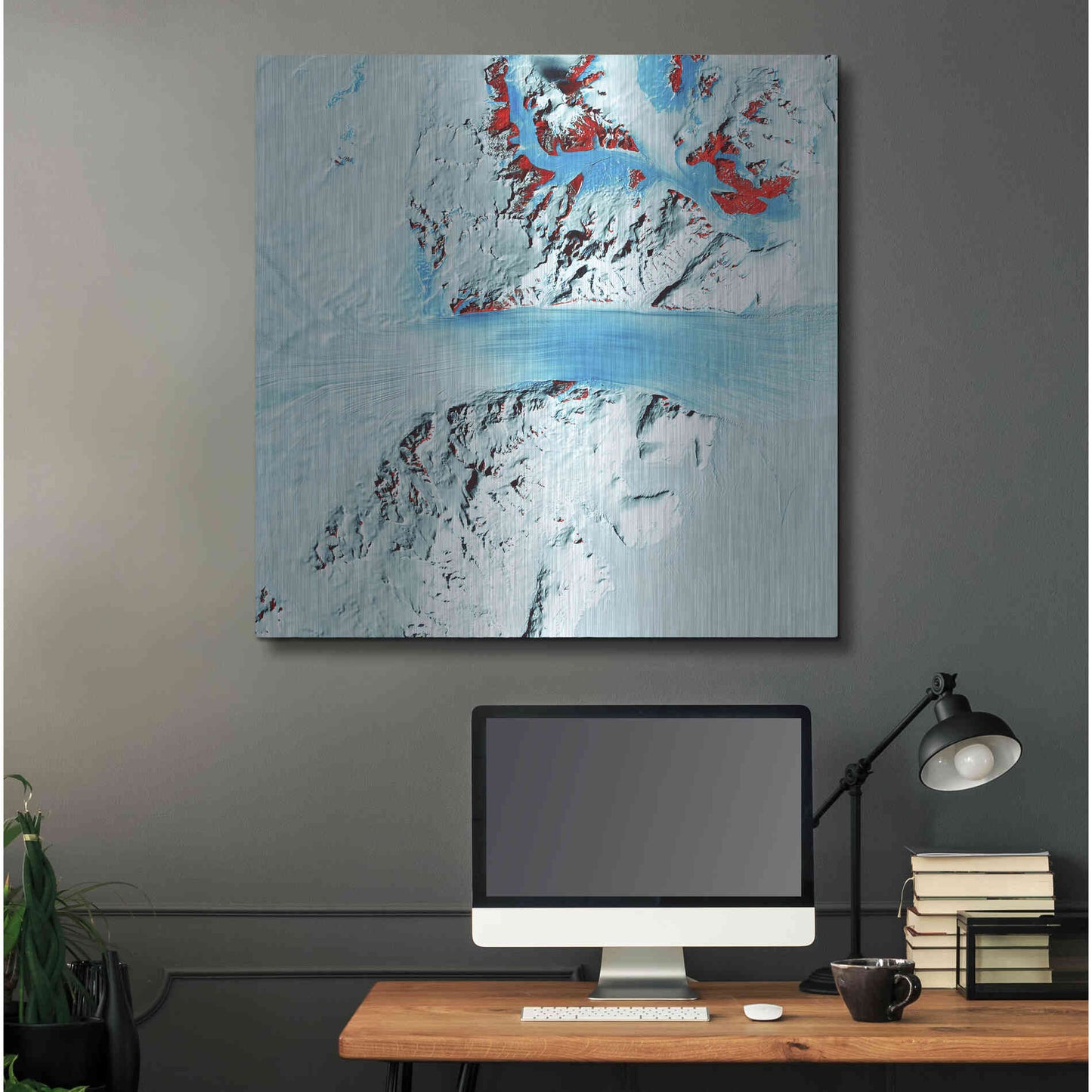 Luxe Metal Art 'Earth as Art: Byrd Glacier,' Metal Wall Art,36x36