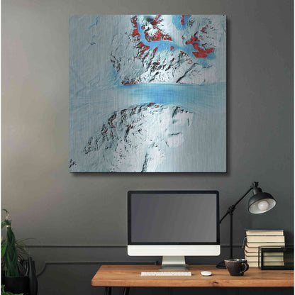 Luxe Metal Art 'Earth as Art: Byrd Glacier,' Metal Wall Art,36x36