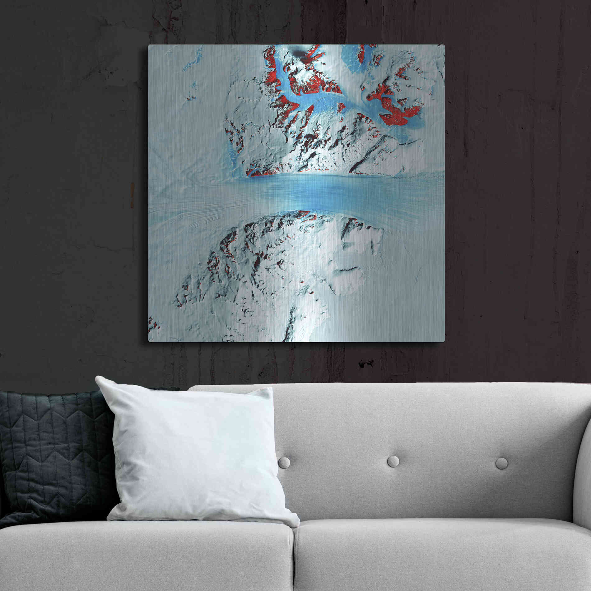 Luxe Metal Art 'Earth as Art: Byrd Glacier,' Metal Wall Art,36x36