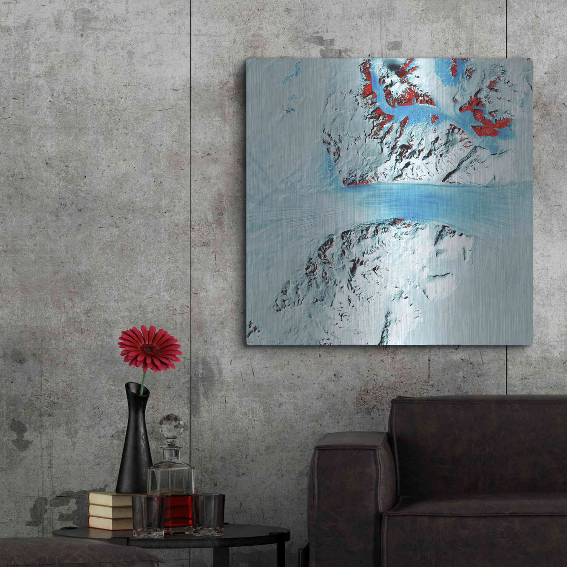 Luxe Metal Art 'Earth as Art: Byrd Glacier,' Metal Wall Art,36x36