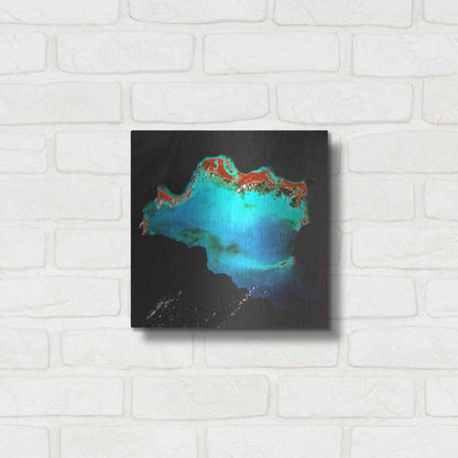 Luxe Metal Art 'Earth as Art: Caribbean Luxury,' Metal Wall Art,12x12