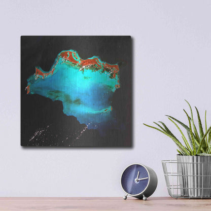 Luxe Metal Art 'Earth as Art: Caribbean Luxury,' Metal Wall Art,12x12