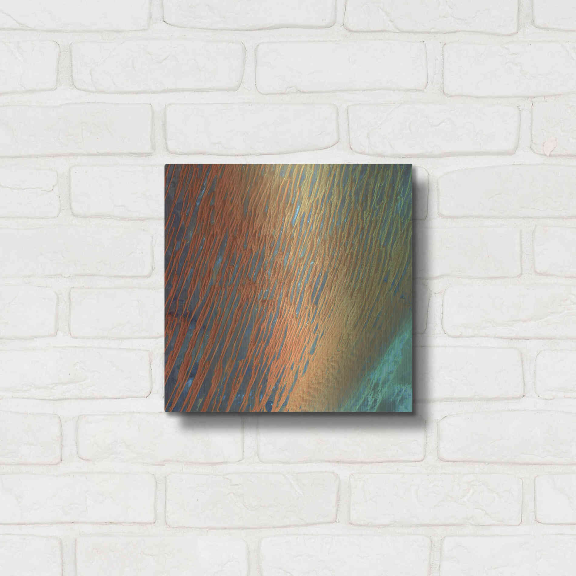 Luxe Metal Art 'Earth as Art: Desert Patterns,' Metal Wall Art,12x12