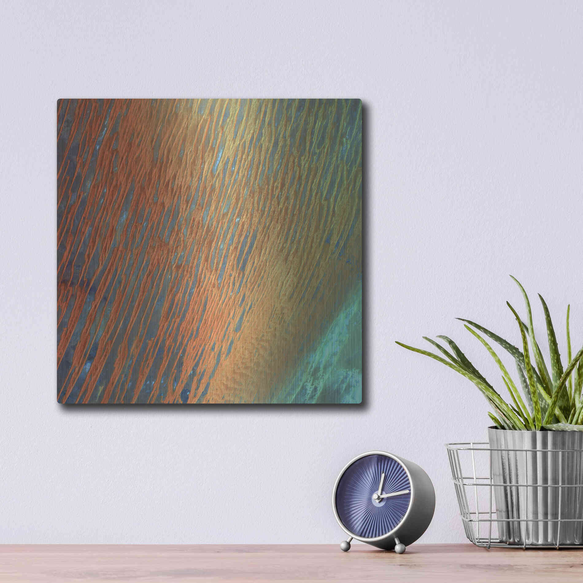 Luxe Metal Art 'Earth as Art: Desert Patterns,' Metal Wall Art,12x12