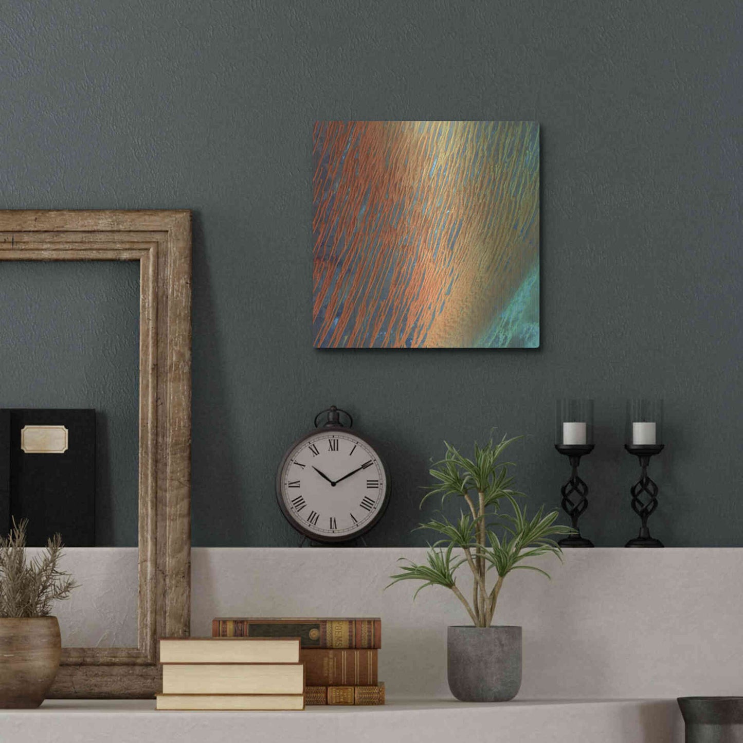 Luxe Metal Art 'Earth as Art: Desert Patterns,' Metal Wall Art,12x12
