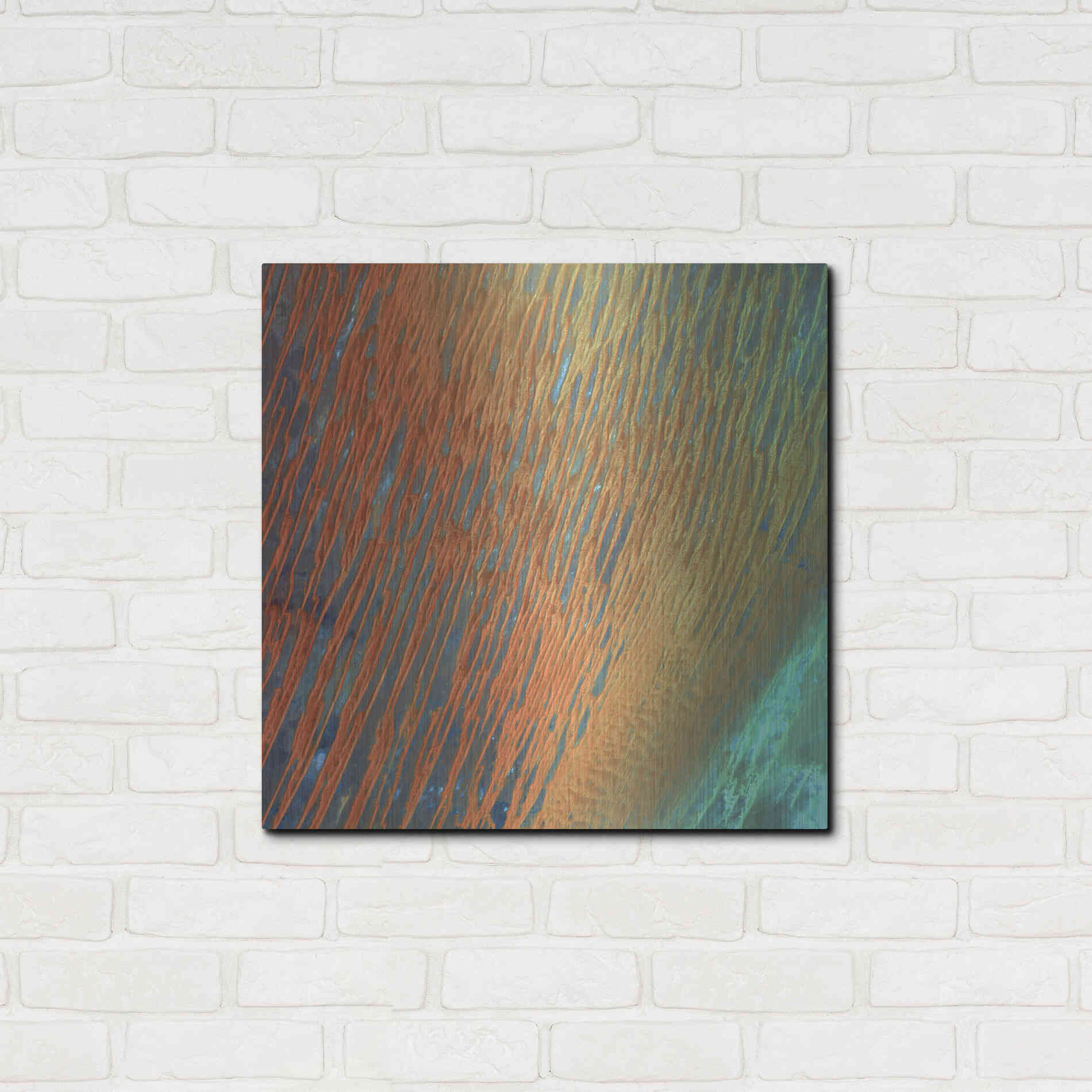 Luxe Metal Art 'Earth as Art: Desert Patterns,' Metal Wall Art,24x24