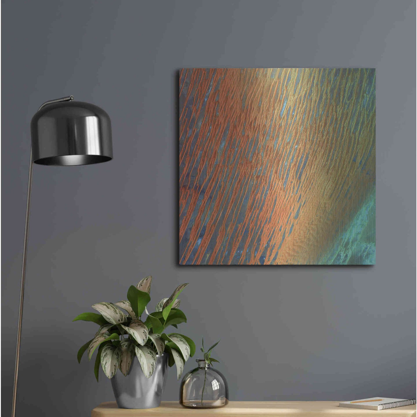 Luxe Metal Art 'Earth as Art: Desert Patterns,' Metal Wall Art,24x24