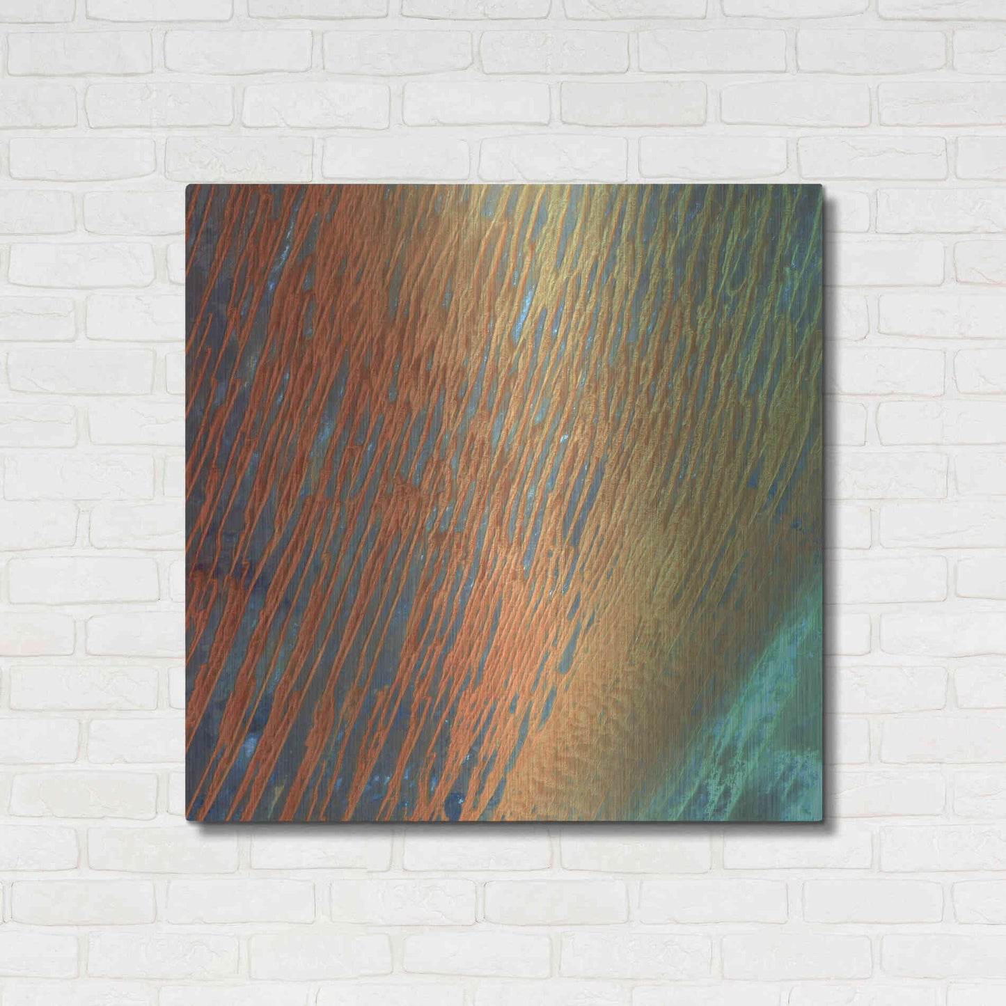 Luxe Metal Art 'Earth as Art: Desert Patterns,' Metal Wall Art,36x36