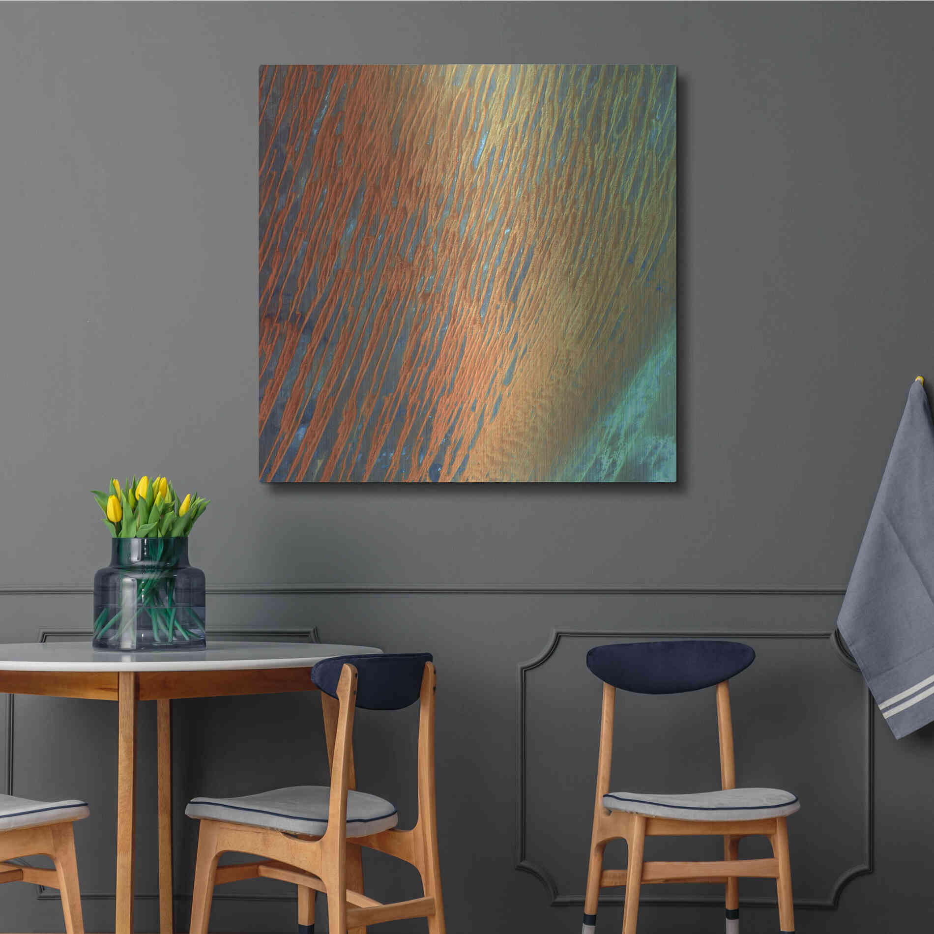 Luxe Metal Art 'Earth as Art: Desert Patterns,' Metal Wall Art,36x36