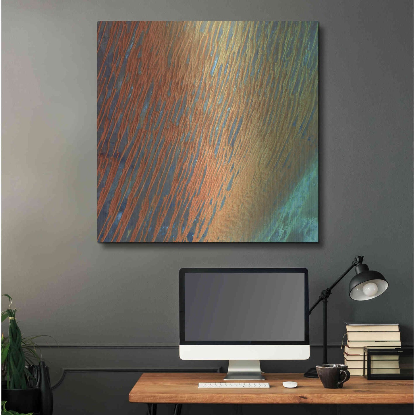 Luxe Metal Art 'Earth as Art: Desert Patterns,' Metal Wall Art,36x36