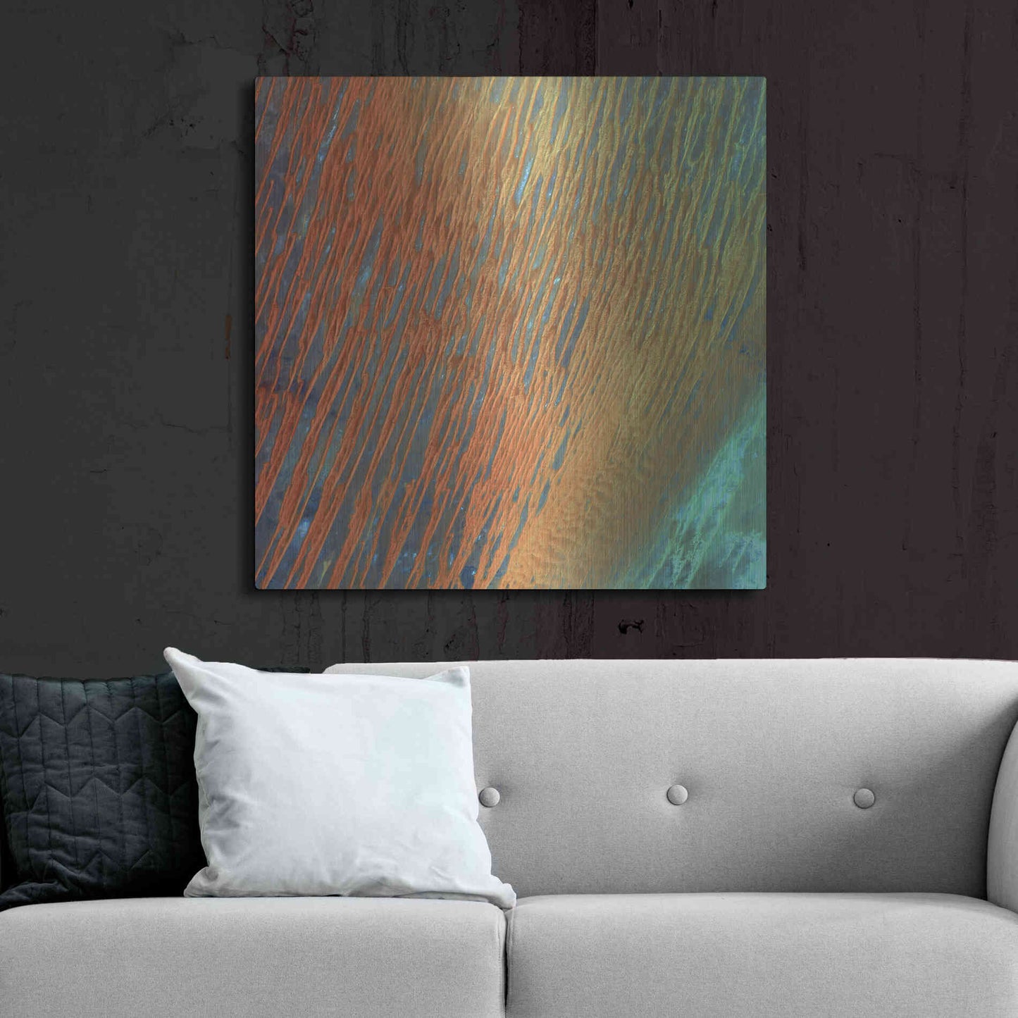 Luxe Metal Art 'Earth as Art: Desert Patterns,' Metal Wall Art,36x36